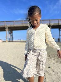 Vignette: Margot Cardigan - Ivory, CoCo & KaBri Children's Boutique