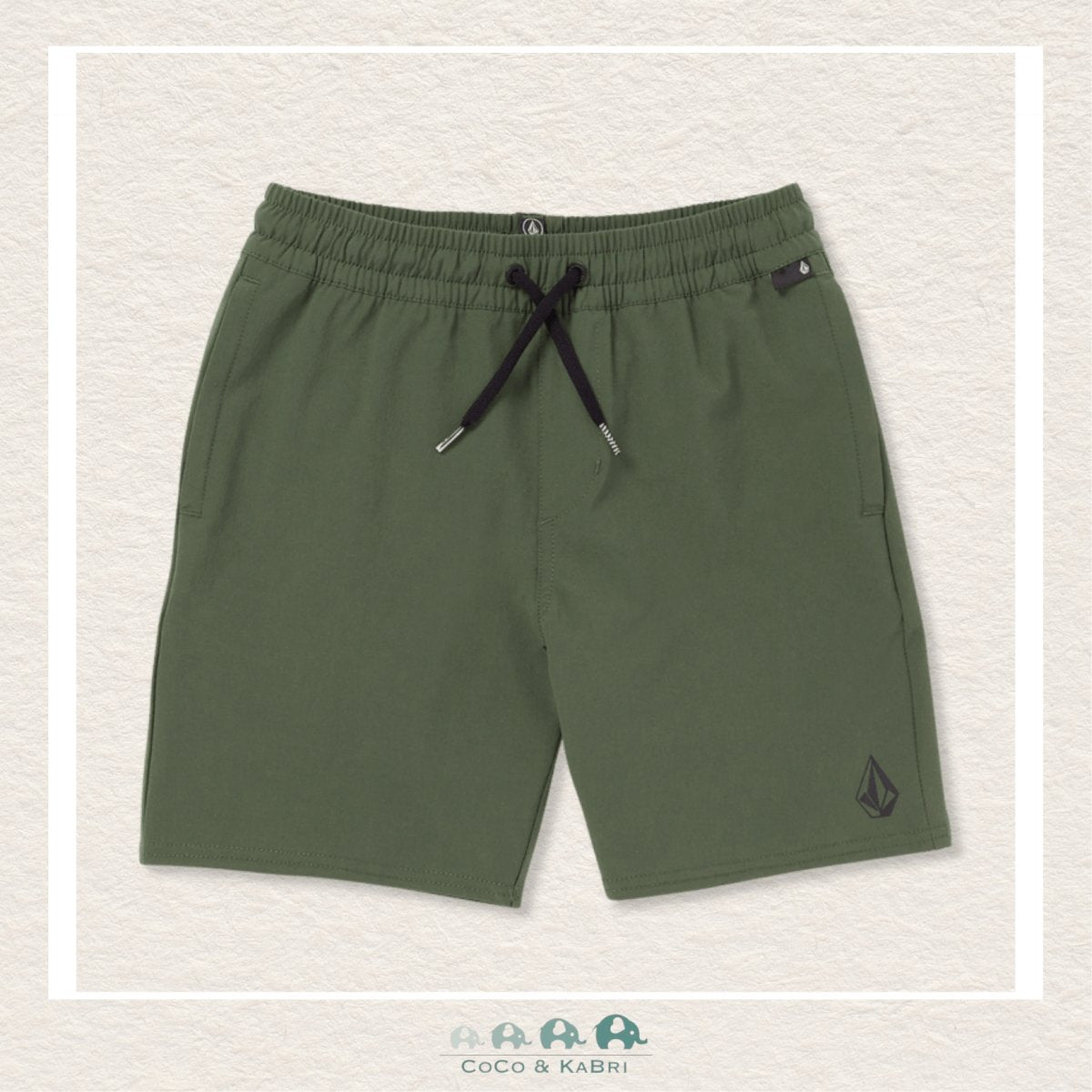 Volcom Big Boys Nomoly Hybrid Squadron Green Shorts, CoCo & KaBri Children's Boutique