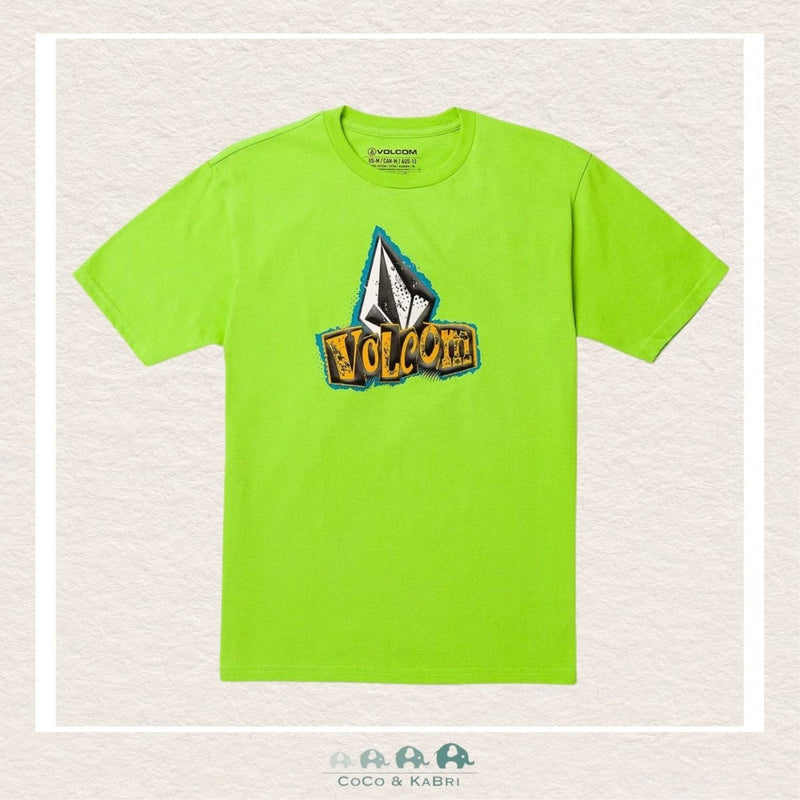 Volcom: Big Boys Sticker Stamp Short Sleeve Tee - Electric Green, CoCo & KaBri Children's Boutique
