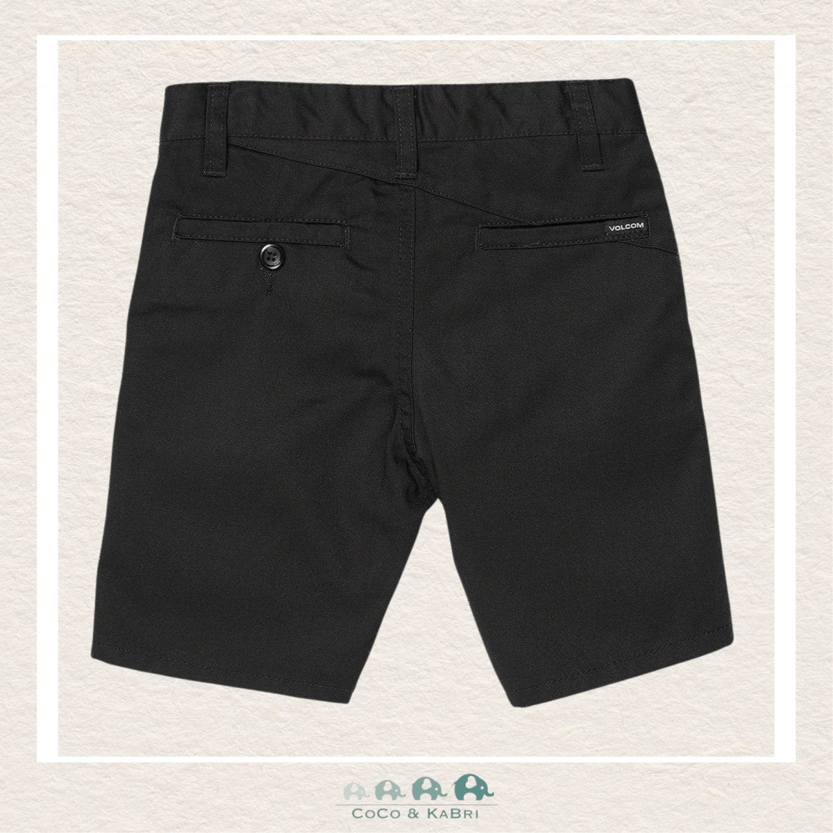 Volcom: Little Boys Frickin Chino Shorts - Black, CoCo & KaBri Children's Boutique