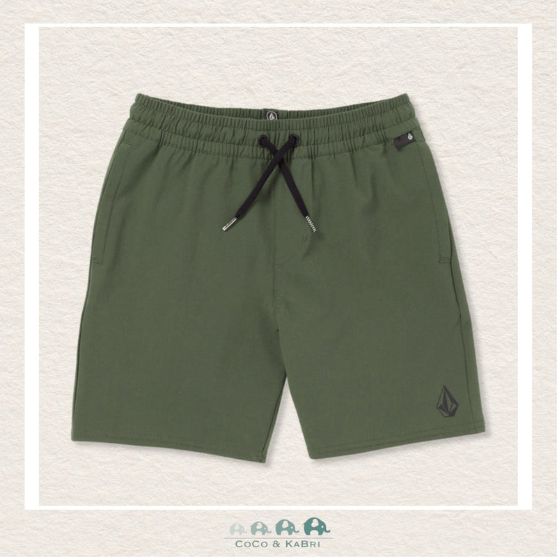 Volcom: Little Boys Nomoly Hybrid Shorts - Squadron Green, CoCo & KaBri Children's Boutique